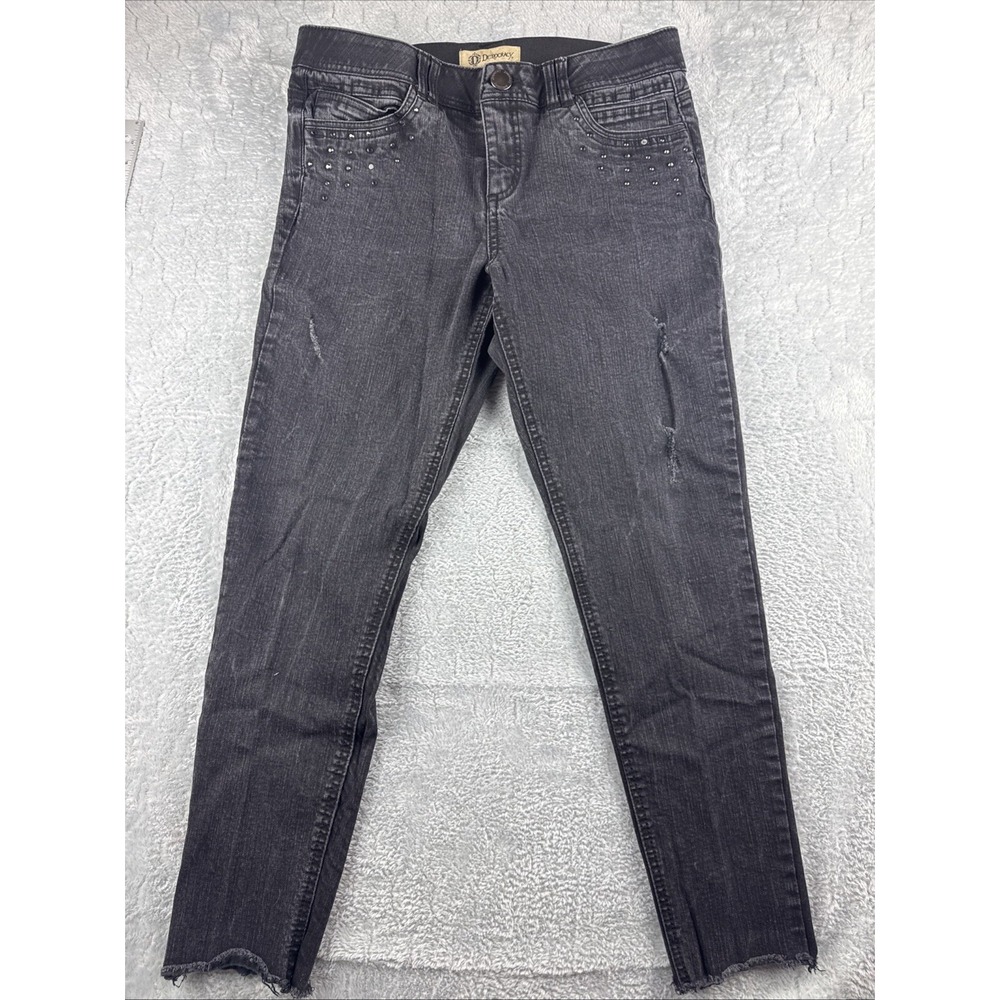 Democracy "Ab" Technology Women's Jeans Size 10  Denim Elastic Waist Black Studs